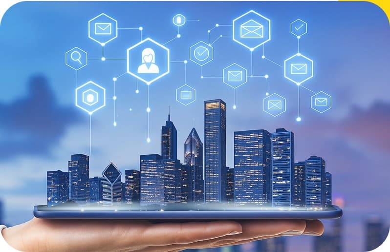 Digital city visualization on tablet